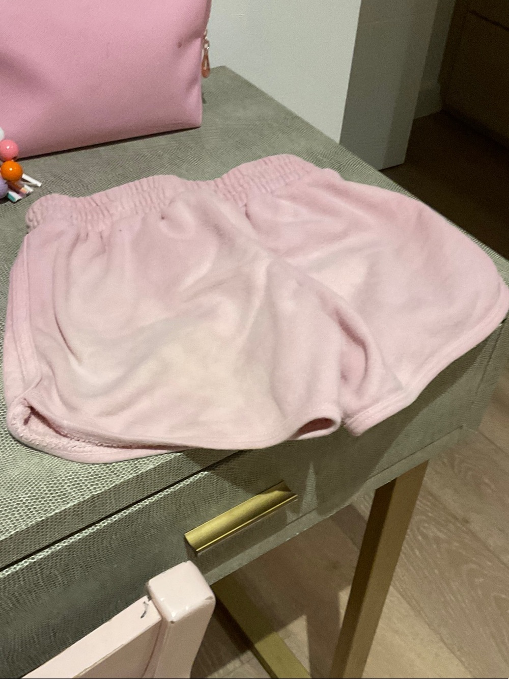 Light Pink Women's Athletic Lounge Shorts with Elastic Waist